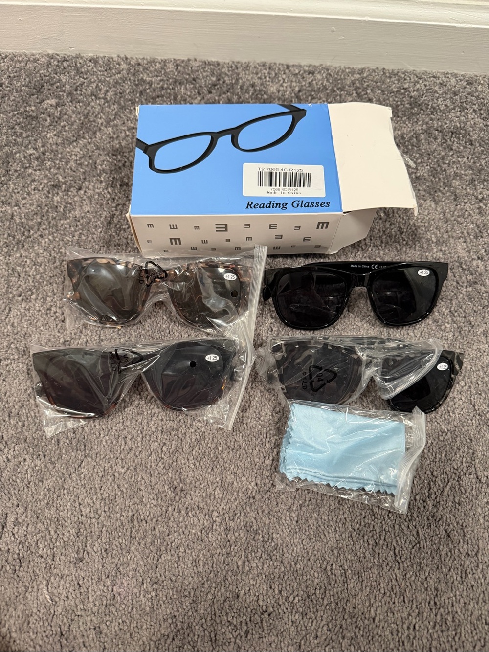Prescription Sunglasses 1.25 strength, bi-focal bundle.